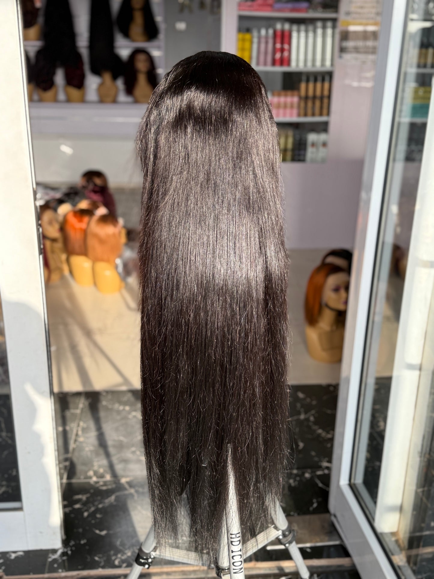 34'' Mongolian 13/4 Frontal Wigcap, Virgin Hair