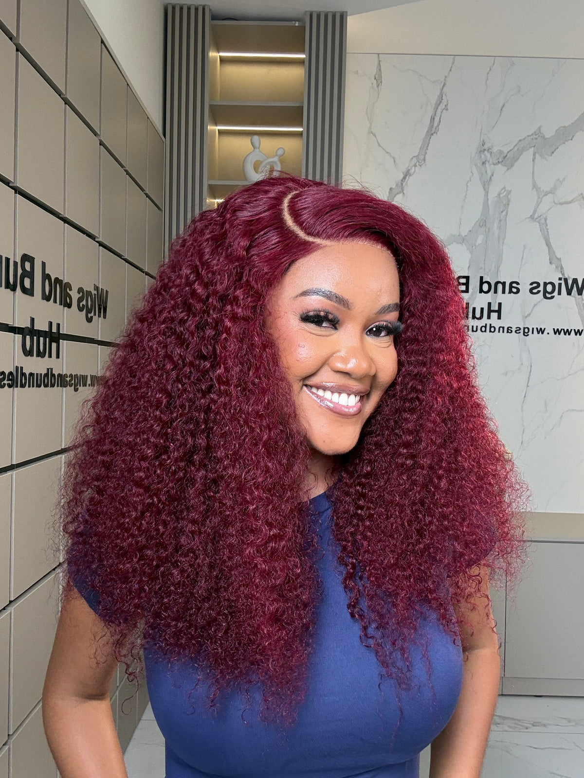 Bulky 99J Curly Hair