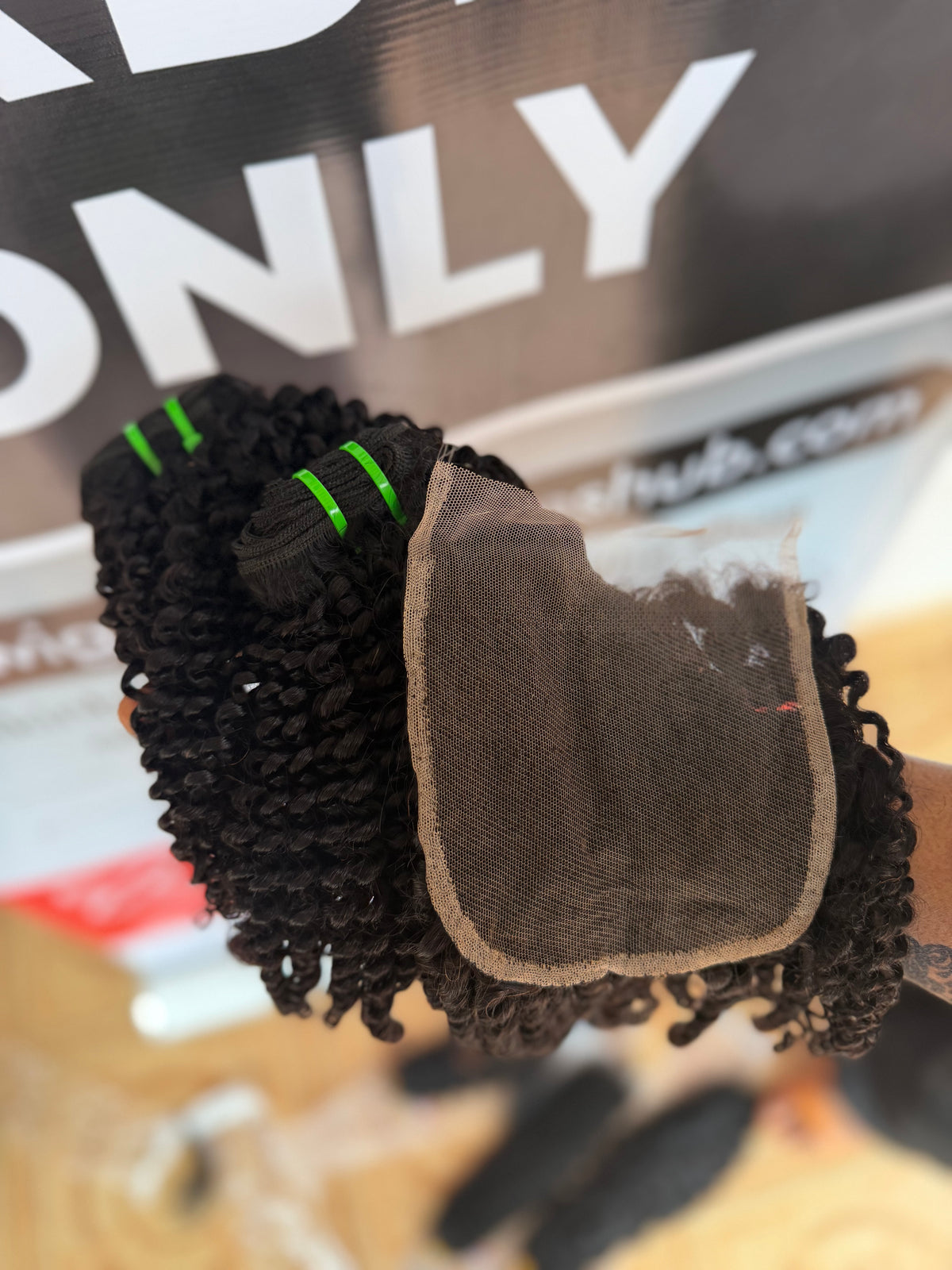 Baby Afro Kinky Curls Bundle (2bundles + closure)