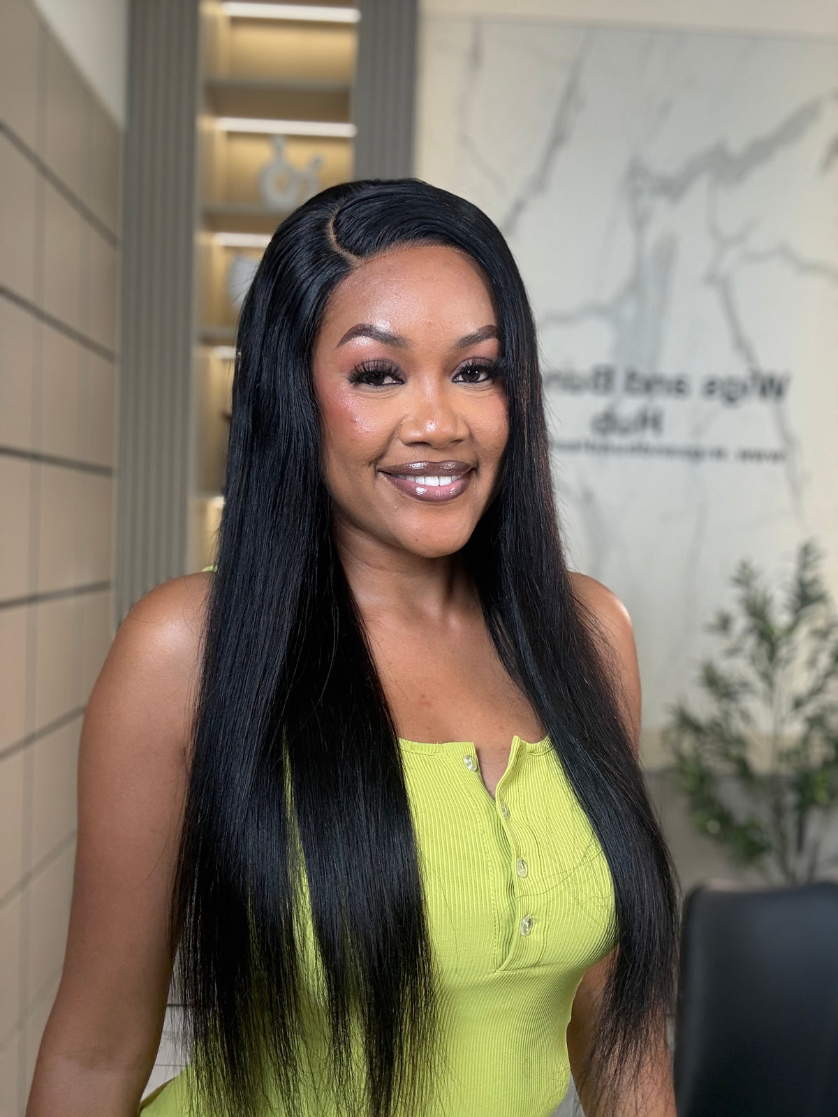 Brazilian virgin Straight closure wig