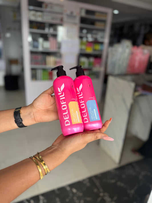 Argan oil protien Shampoo and Conditioner Pink Bottel
