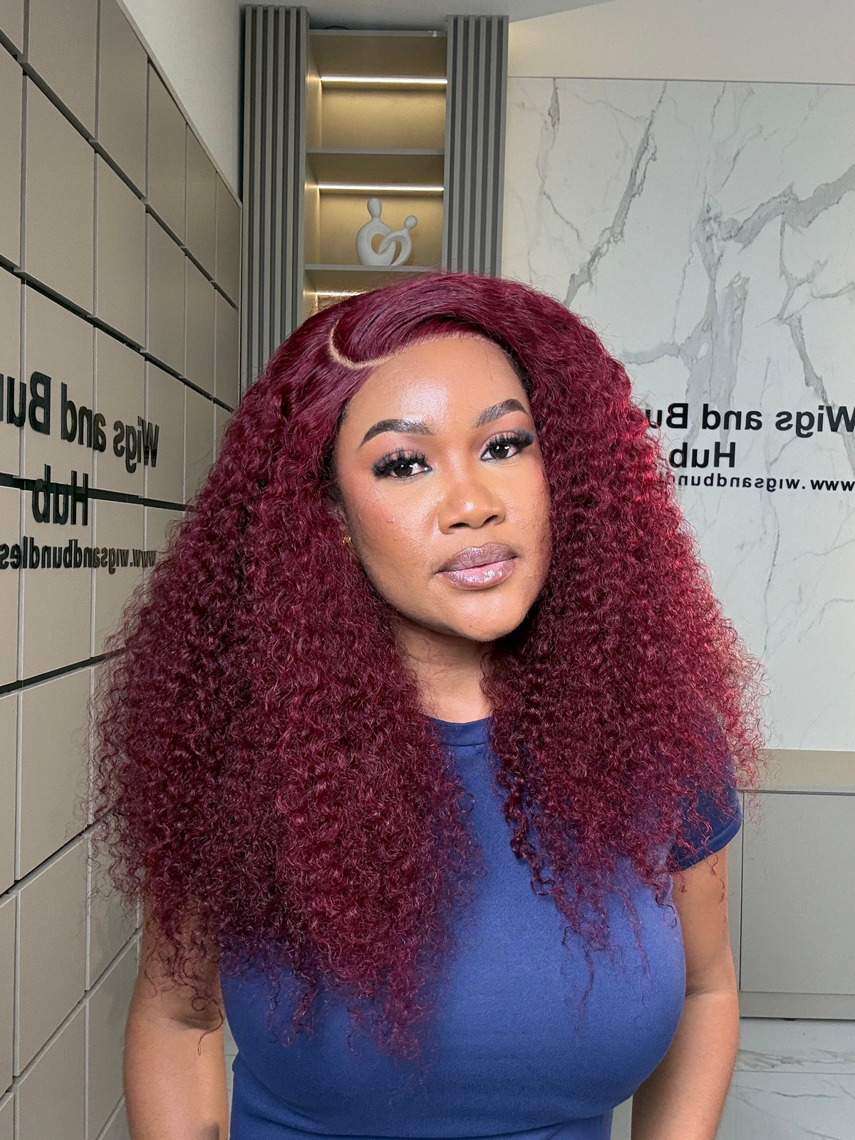 Bulky 99J Curly Hair