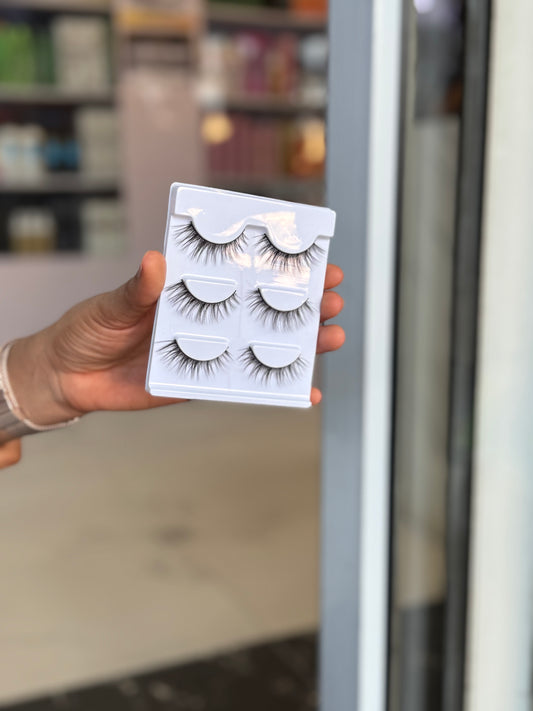 Strip Lashes 3pcs Set, in 10 different designs
