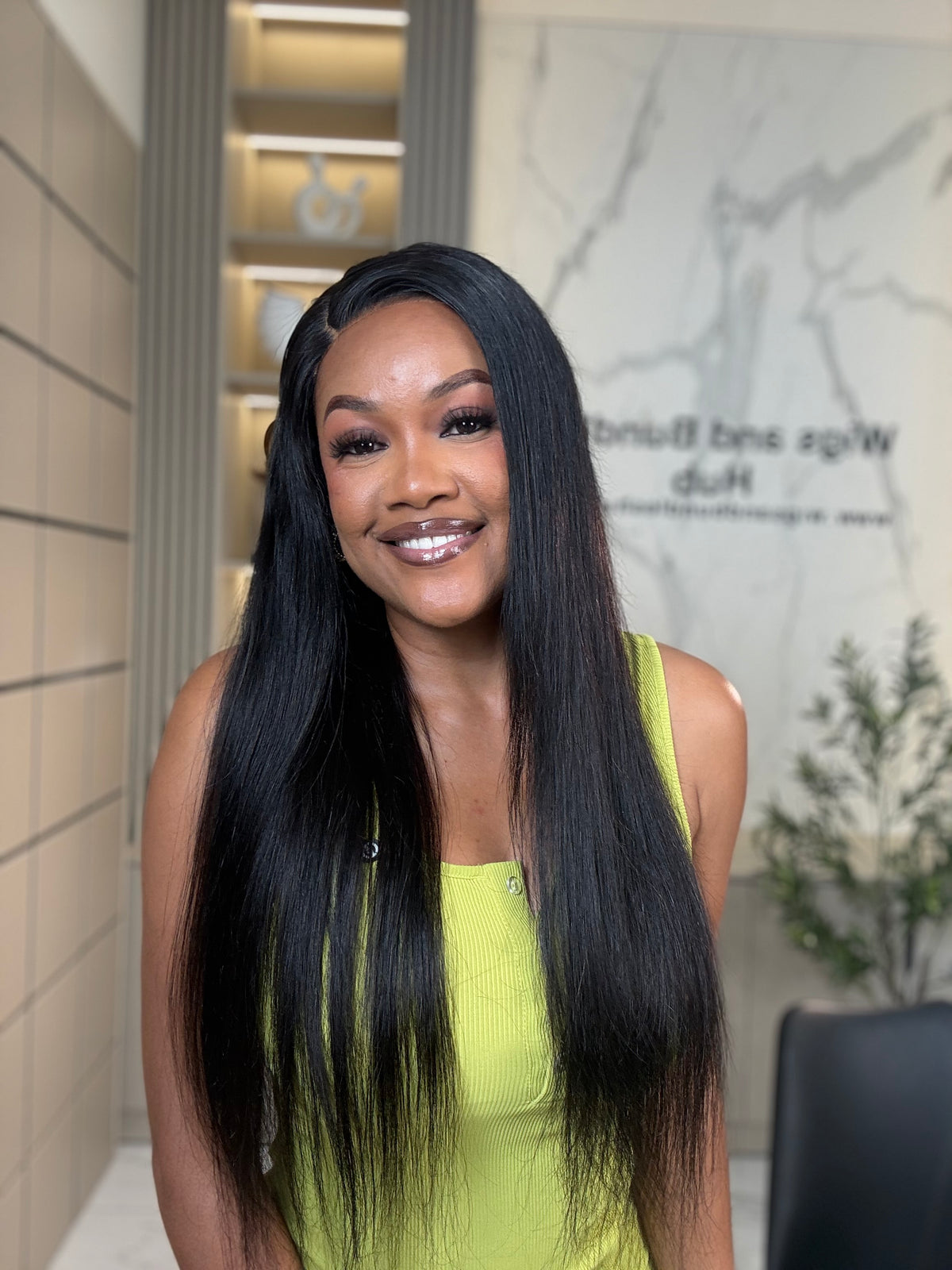 Brazilian virgin Straight closure wig