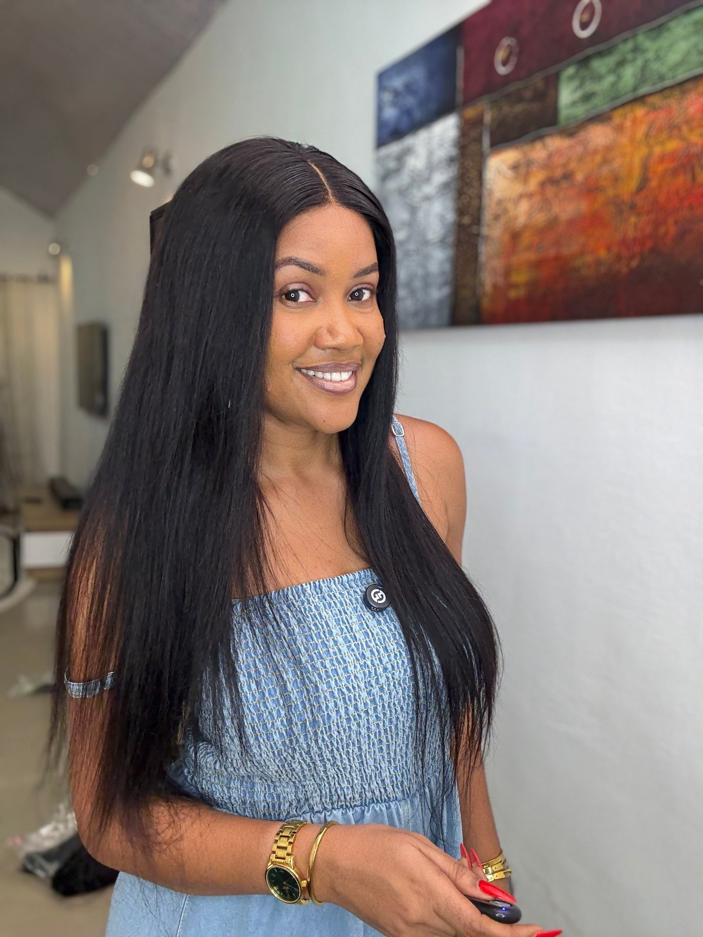 Lengthy 4/4 Closure Wigcap