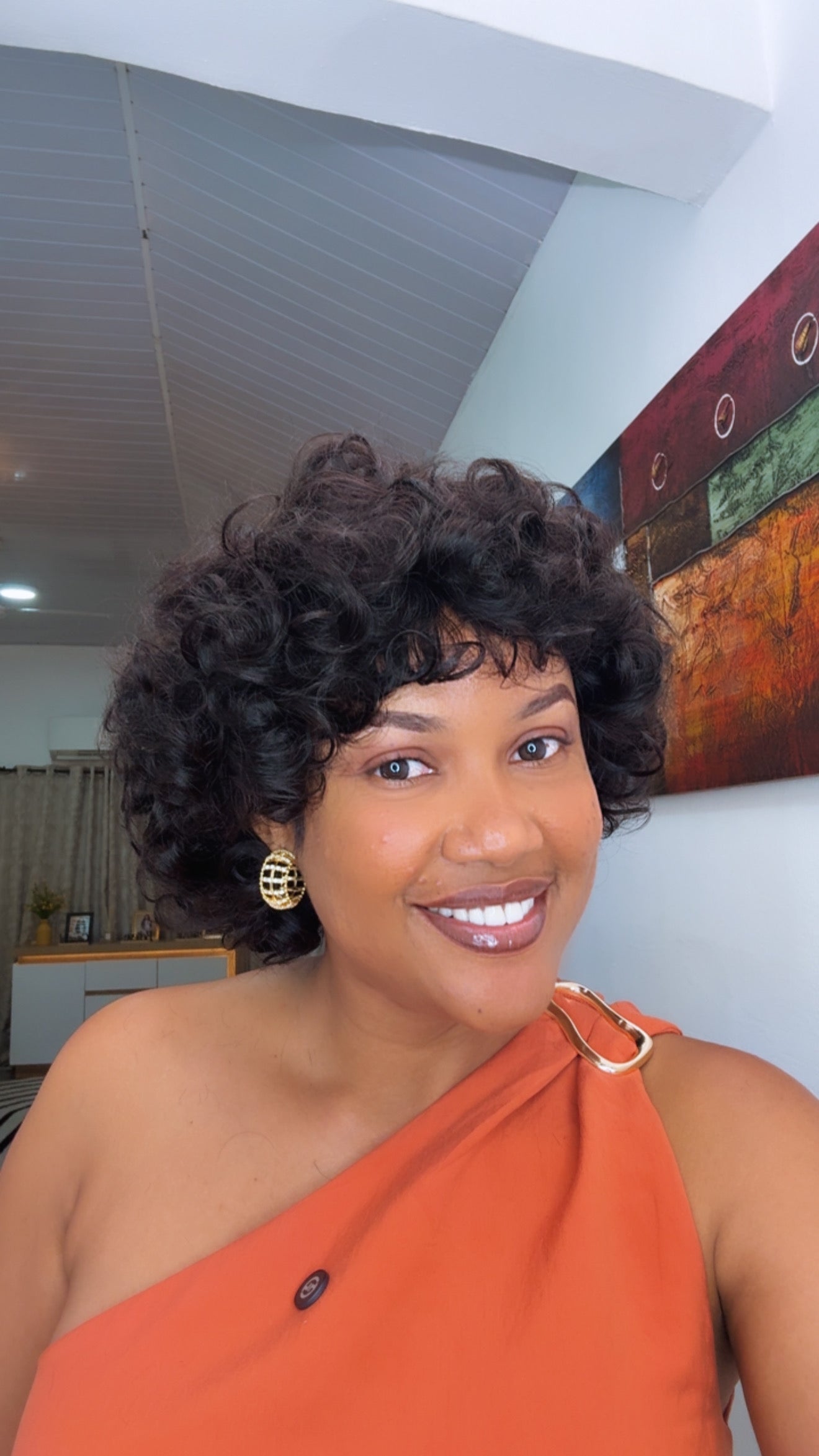 Simple Omotola Curls Wigcap