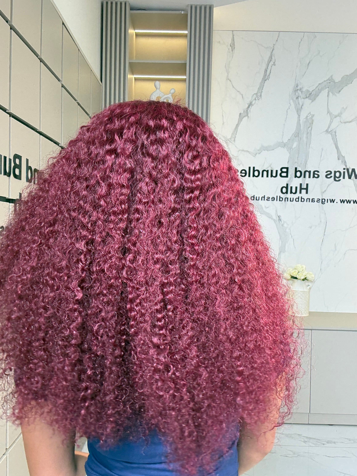 Bulky 99J Curly Hair