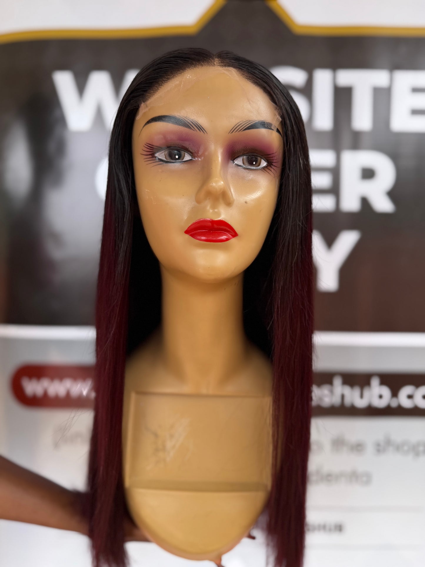 Chinese SDD Bone Straight HD Lace 5/5 Closure In 99J With Black Root