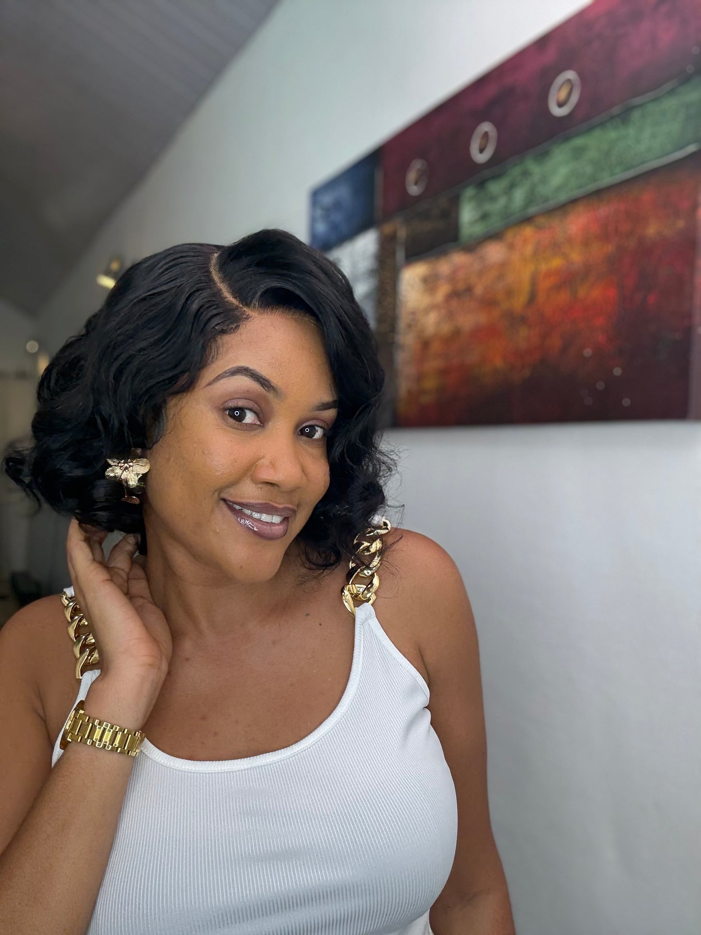 Lily Affordable Bounce 4/4 Closure Wig