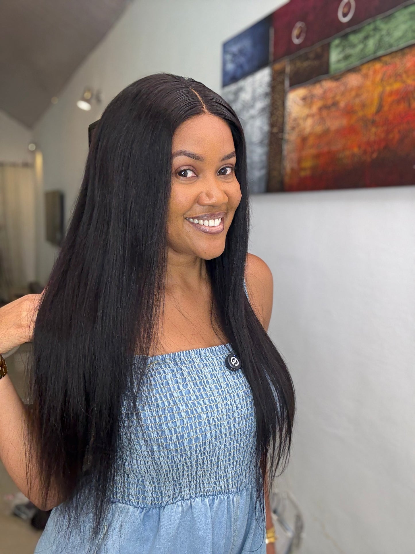 Lengthy 4/4 Closure Wigcap