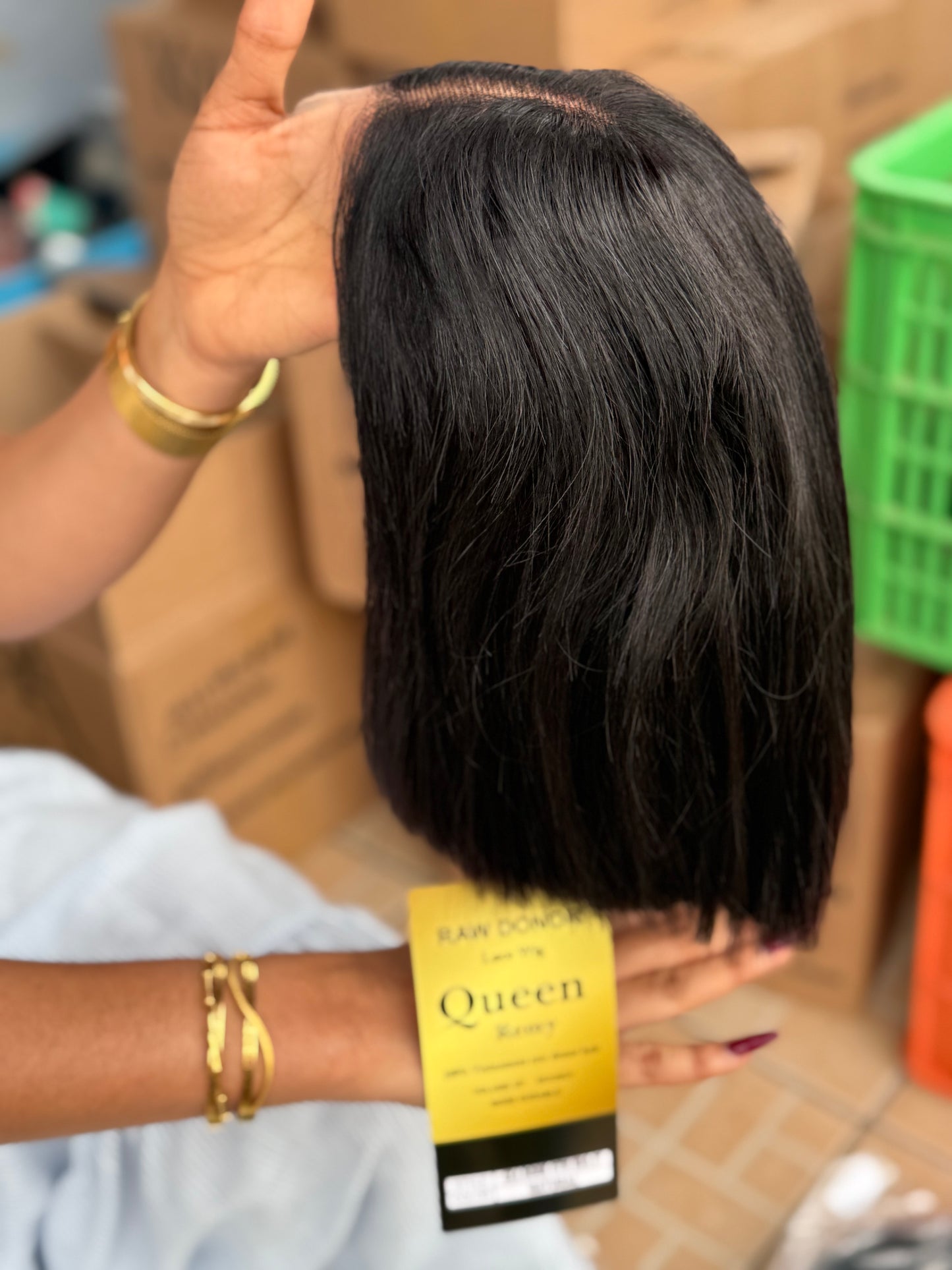 Queen Raw Donor Vietnamese Wigcap In Black