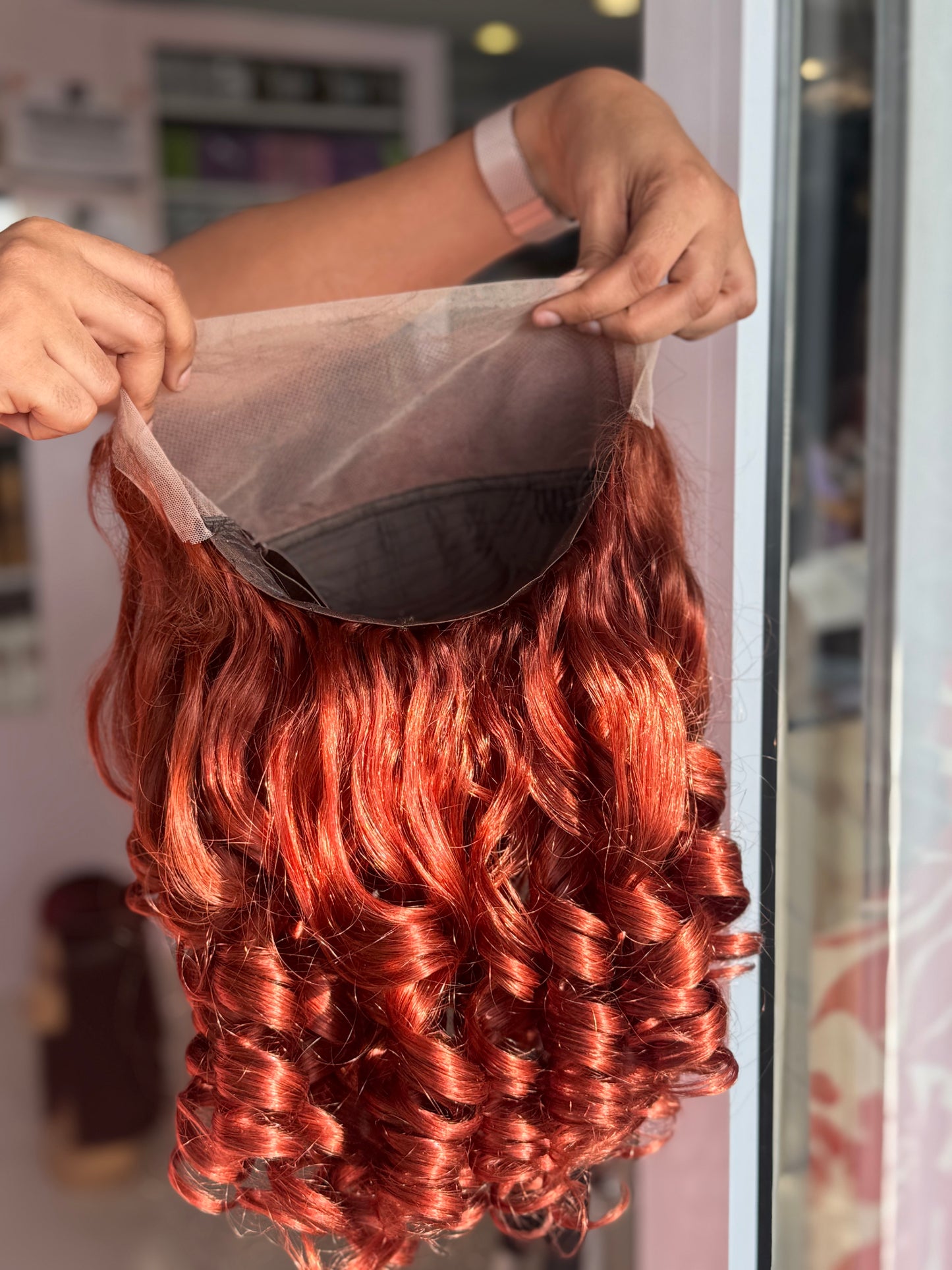 Ginger Bouncy 13/4 Frontal Wigcap