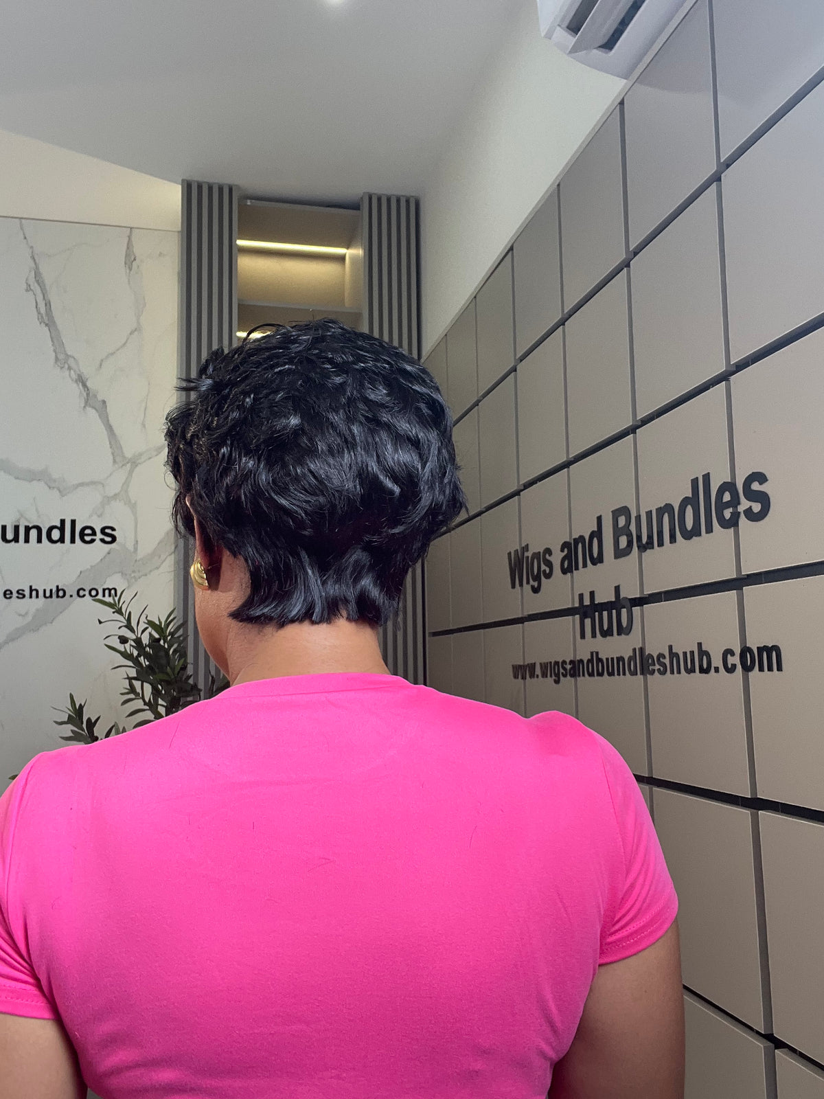 Custom Made 5/5 Curled Pixie Cut
