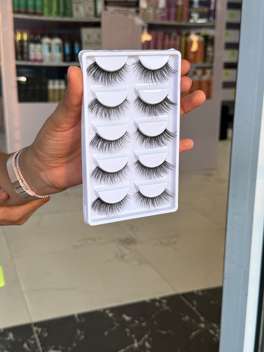 Strip Lashes 5 set, 7 different design