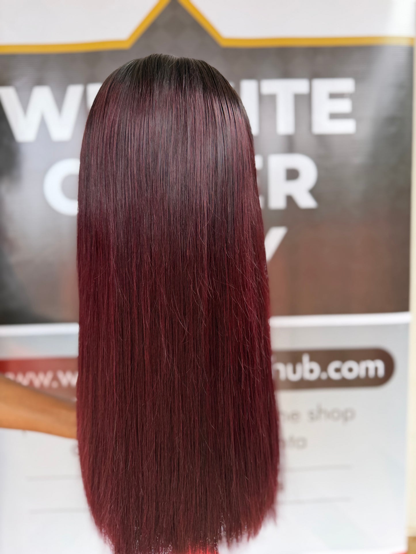 Chinese SDD Bone Straight HD Lace 5/5 Closure In 99J With Black Root