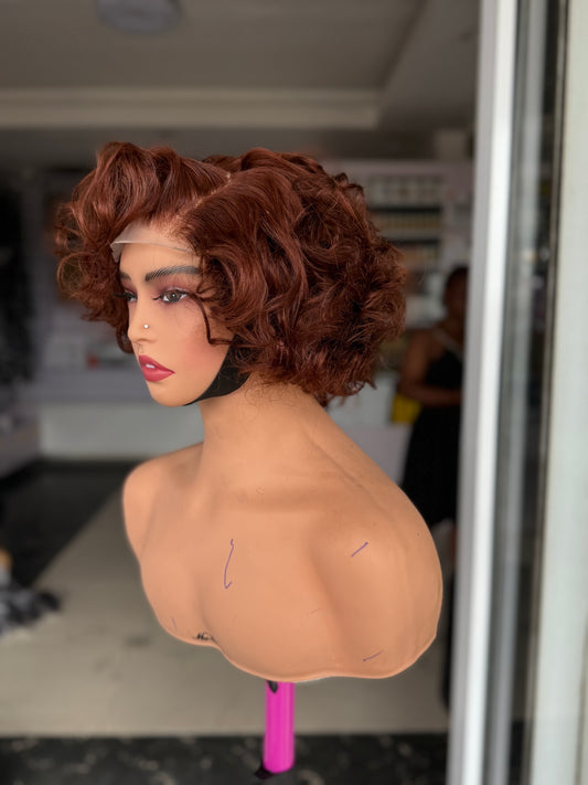 Messy Curls in Brown 4/4 Closure