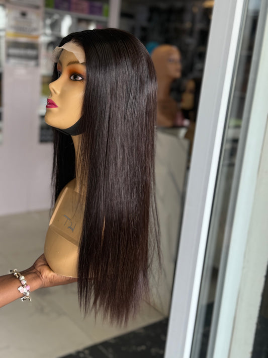 Semi Double Drawn  Straight Hair, 5/5 Closure