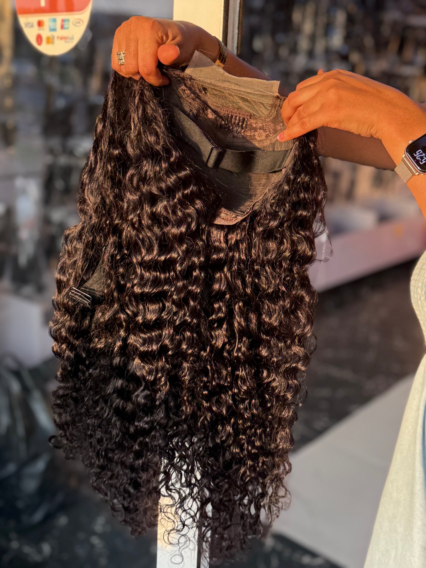 Nature Water Curls in 4/4 Closure wig