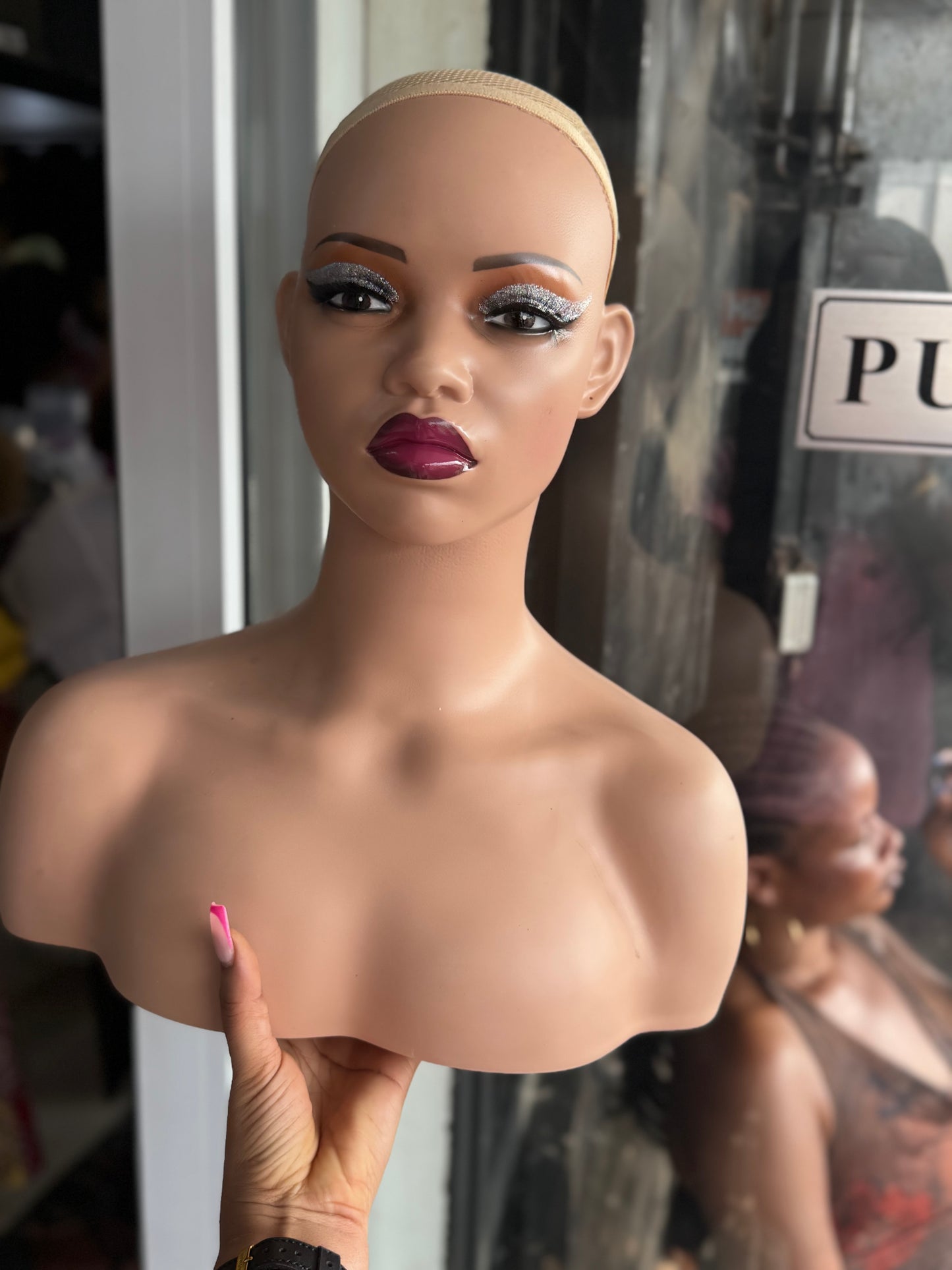 Full Shoulder Non Pierceable with Eye shadow Mannequin