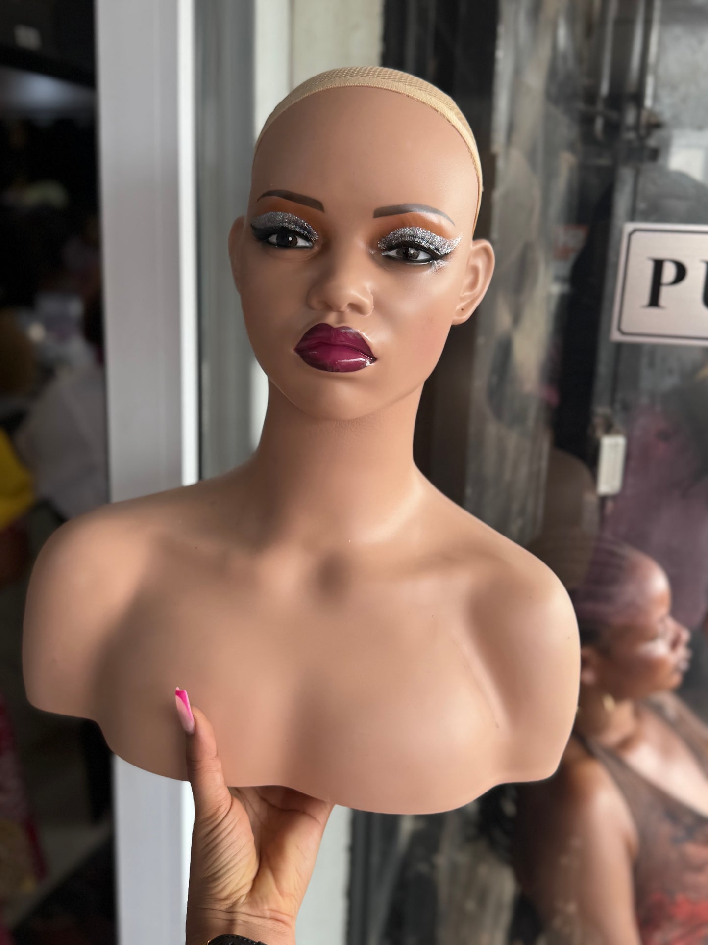 Full Shoulder Non Pierceable with Eye shadow Mannequin
