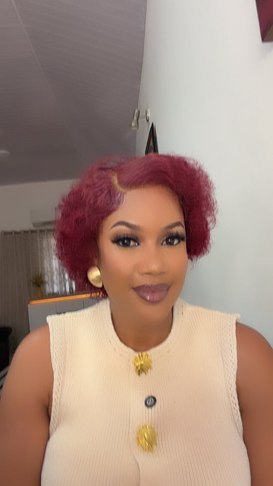 Cute Curls In 99J  Closure Wig
