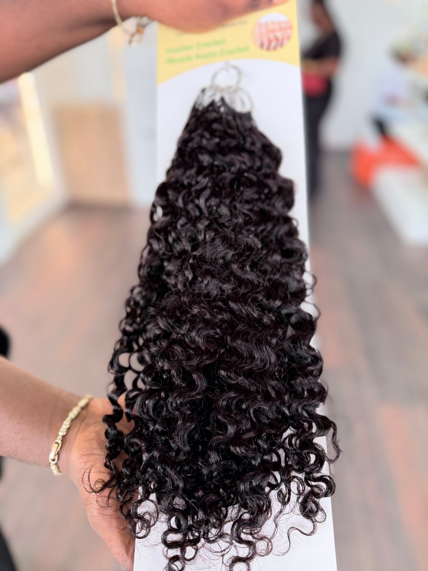 Feather Crochet  In Pixie Curls (Single Drawn)
