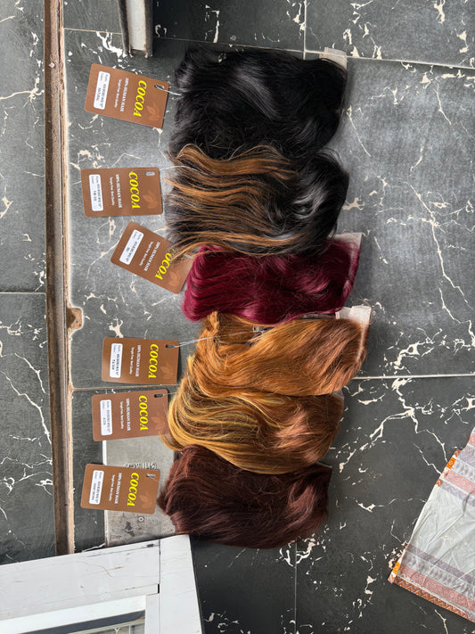 10”Coco 4/4 Closure BoB 100% Human hair (10” Colors)