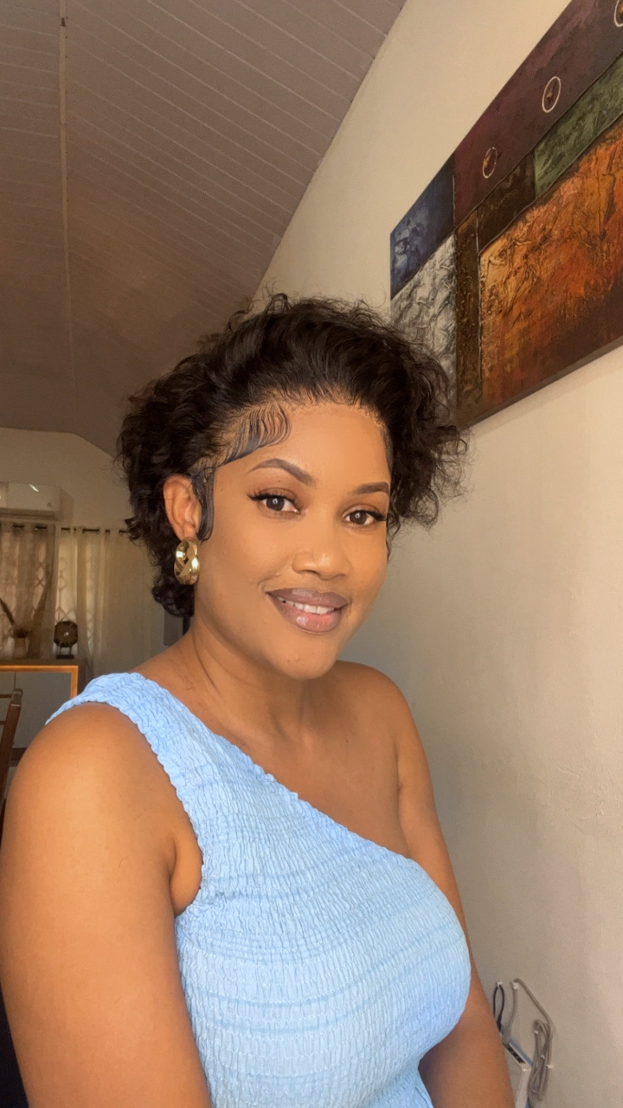 Ewura Pixie Curls 13/4 Frontal In Black