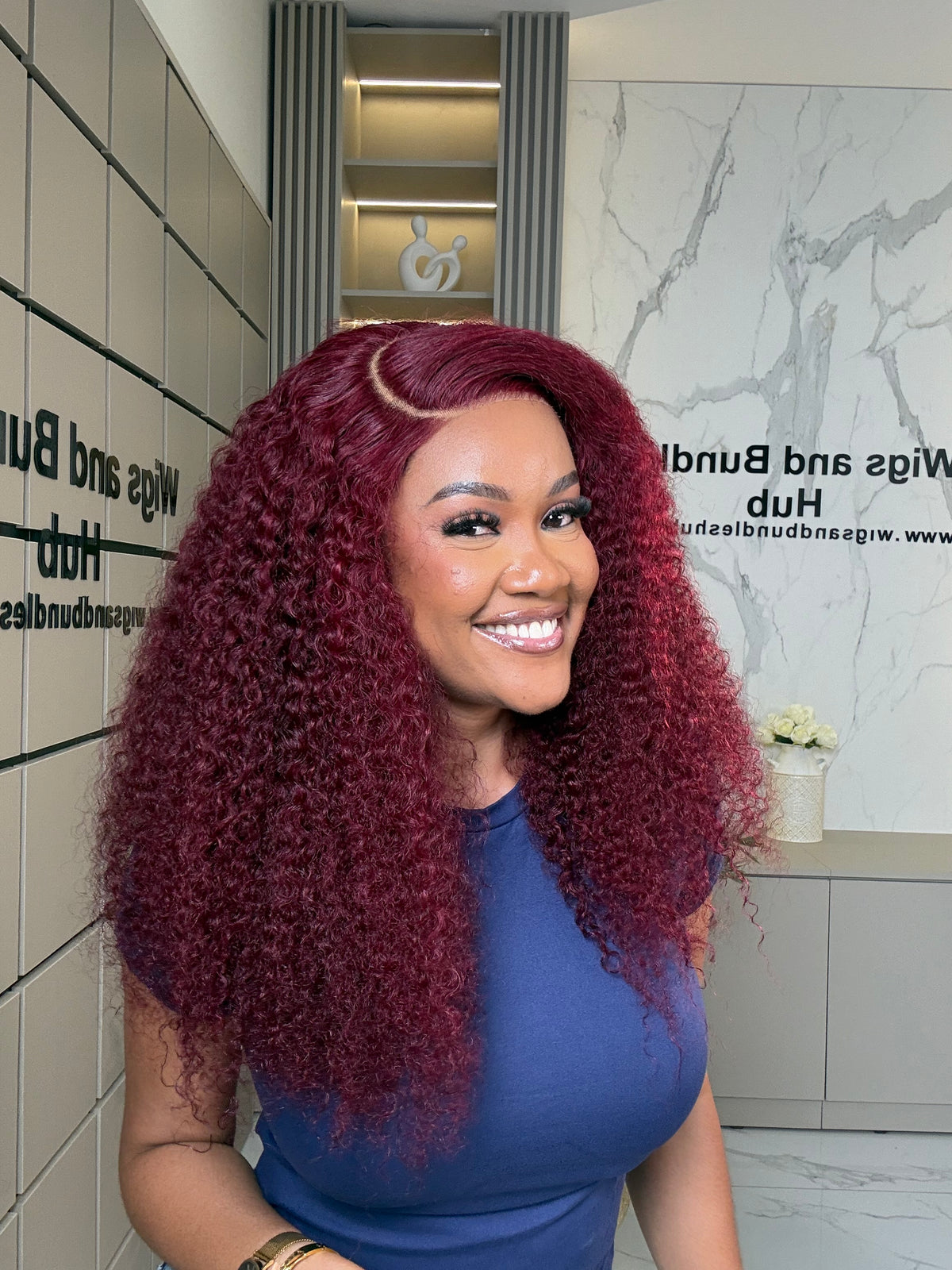 Bulky 99J Curly Hair
